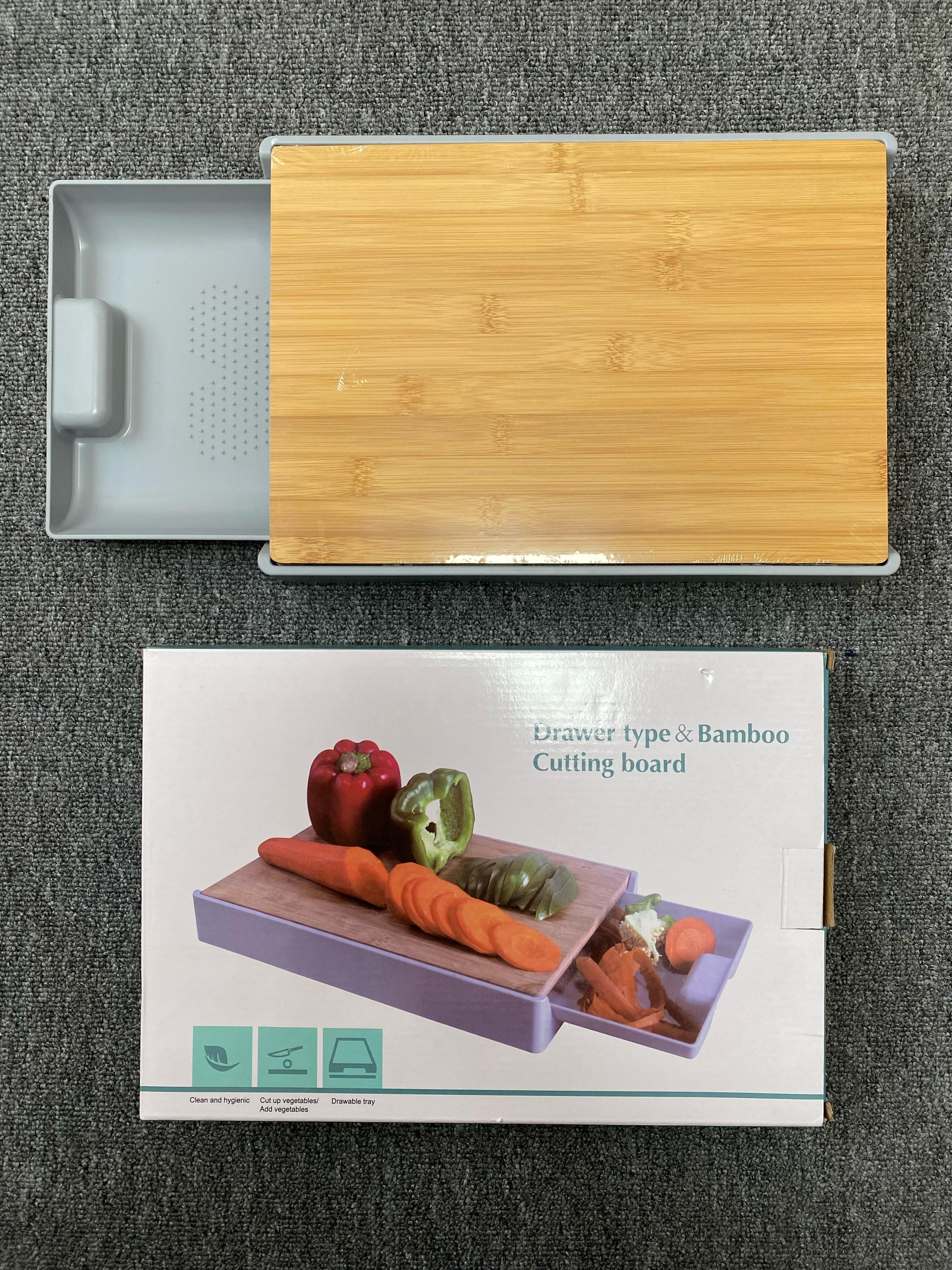 Miniatura 2 de Tabla de picar de Bambu con bandeja